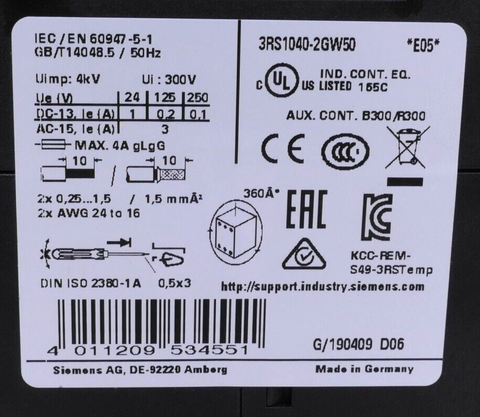 Siemens 3RS1040-2GW50