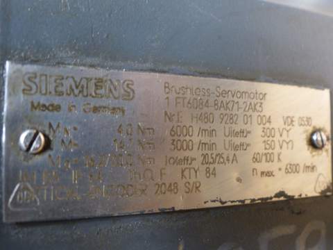 SIEMENS 1FT6084-8AK71-2AK3