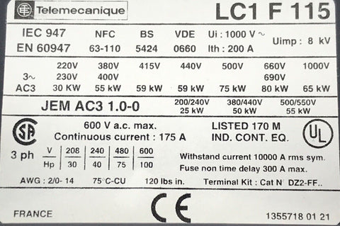 TELEMECANIQUE LC1F115