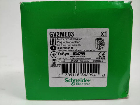 SCHNEIDER ELECTRIC GV2ME03