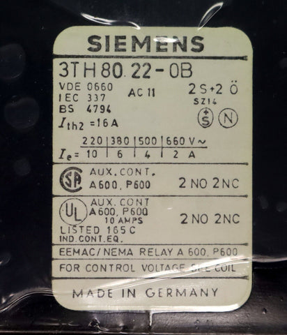 SIEMENS 3TH8022-0BW4