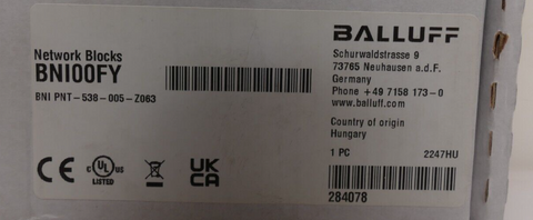 BALLUFF BNI PNT-538-005-Z063