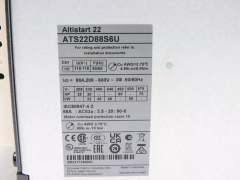 SCHNEIDER ELECTRIC ATS22D88S6U