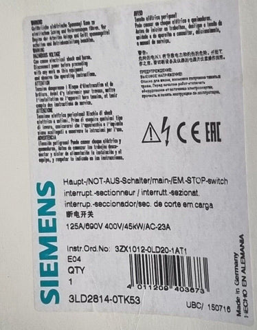 Siemens 3LD2814-0TK53