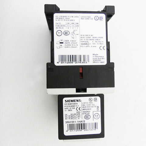 SIEMENS 3RH1122-1BB40 + 3RH1911-1HA13