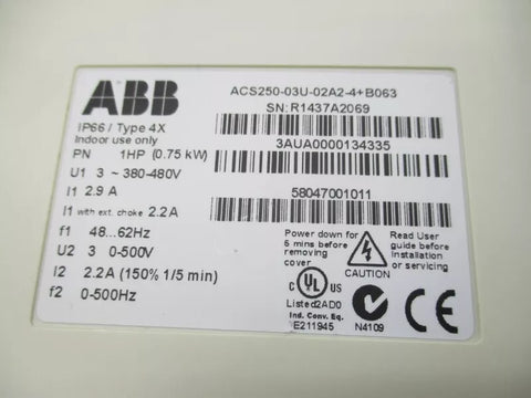 ABB ACS250-03U-02A2-4+B063