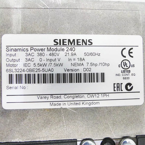 SIEMENS  6SL3224-0BE25-5UA0