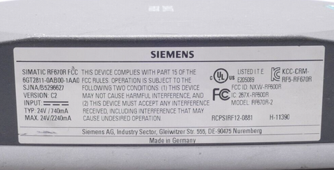 Siemens 6GT28110AB001AA0