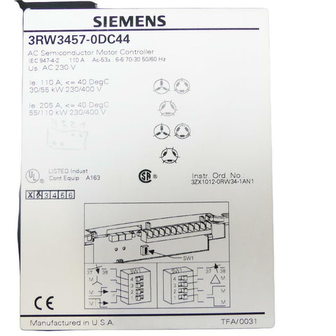 SIEMENS 3RW3457-0DC44