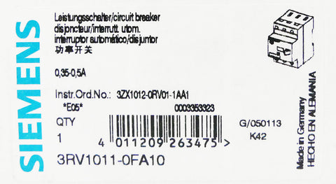 SIEMENS 3RV1011-0FA10