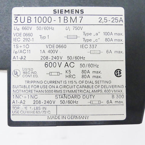 SIEMENS 3UB-1000-1BM7