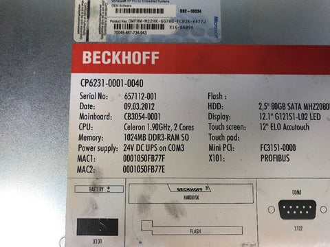 BECKHOFF CP6231-0001-0040