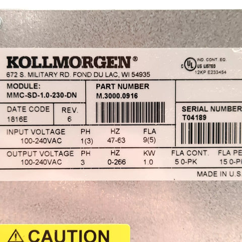 Kollmorgen MMC-SD-1.0-230-DN