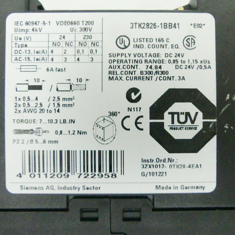 SIEMENS 3TK2826-1BB41