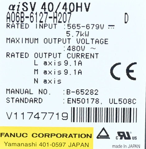 FANUC A06B-6127-H207