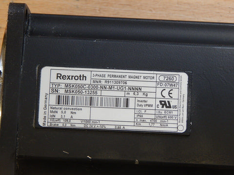 BOSCH REXROTH MSK050C-0300-NN-UG1-NNNN