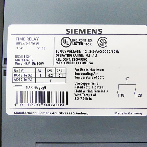 SIEMENS 3RP2576-1NW30