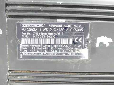 Indramat MAC093A-1-WS-2-C/130-A-0/S005