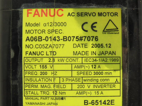 FANUC A06B-0143-B075#7076