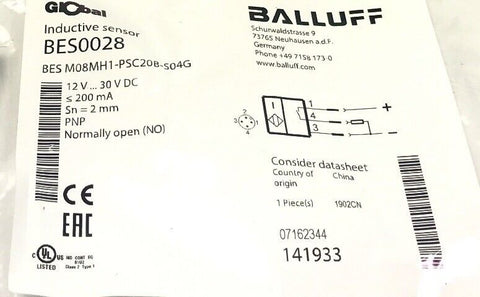 BALLUFF  BESM08MH1-PSC20B-S04G