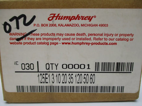 HUMPHREY 125E131020351205060