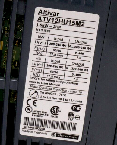 Schneider Electric ATV12HU15M2