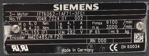 Siemens 1FT6062-1AF71-3FG1