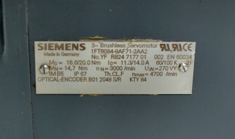 SIEMENS 1FT6084-8AF71-2AA2