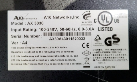 A10 NETWORKS AX3030