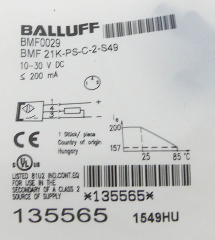 BALLUFF BMF 21K-PS-C-2-S49