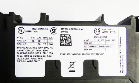 SIEMENS 3RT2346-3XB40-4LA2