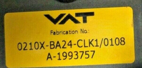 VAT 0210X-BA24-CLK1/0108