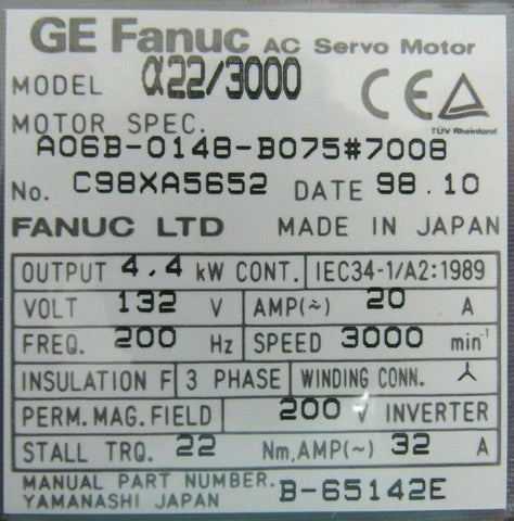 FANUC A06B-0148-B075#7008