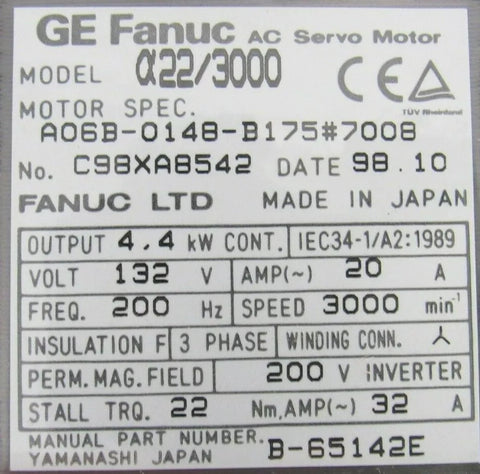 FANUC A06B-0148-B175#7008