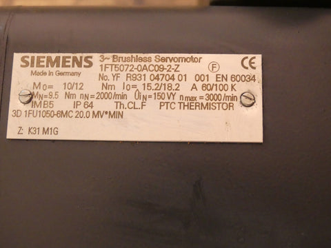 SIEMENS 1FT5072-0AC09-2-Z