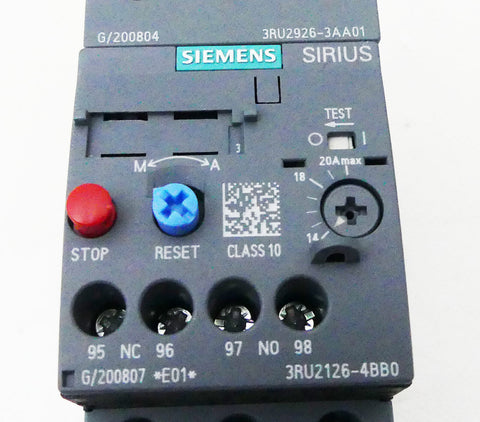 SIEMENS 3RU2126-4BB0 + 3RU2926-3AA01