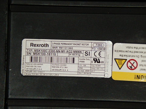 BOSCH REXROTH MSK100C-0300-NN-M1-AG2-NNNN