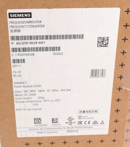 Siemens 6SL3210-1KE24-4AF1