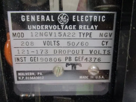 GENERAL ELECTRIC 12NGV15A22