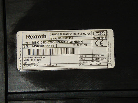 BOSCH REXROTH MSK101D-0200-NN-M1-AG0-NNNN