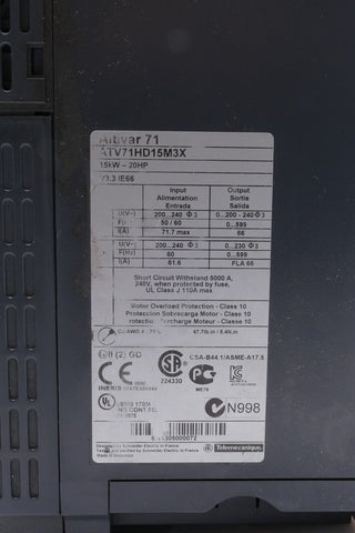 Schneider Electric ATV71HD15M3X