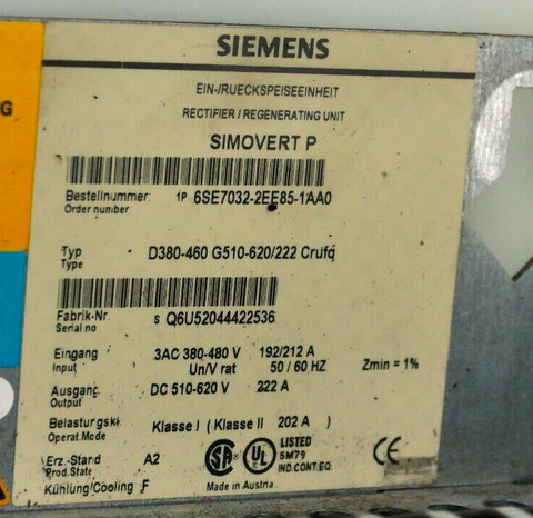 Siemens 6SE7032-2EE85-1AA0