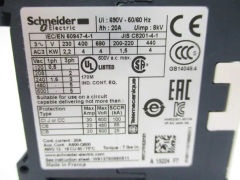 SCHNEIDER ELECTRIC LC2K0910F7