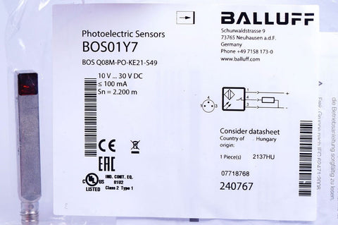 BALLUFF BOS Q08M-PO-KE21-S49