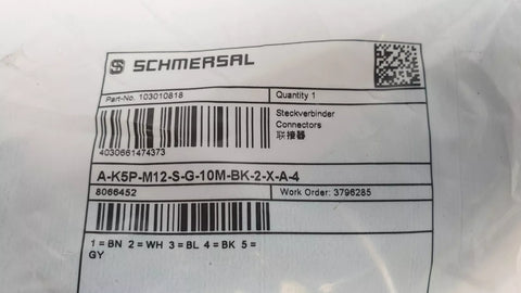 SCHMERSAL A-K5P-M12-S-G-10M-BK-2-X-A-4