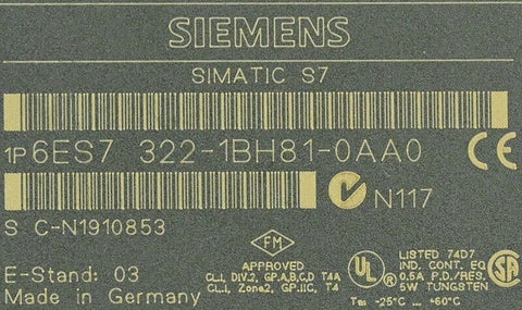 SIEMENS 6ES7322-1BH81-0AA0