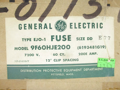 GENERAL ELECTRIC 9F60HJE200