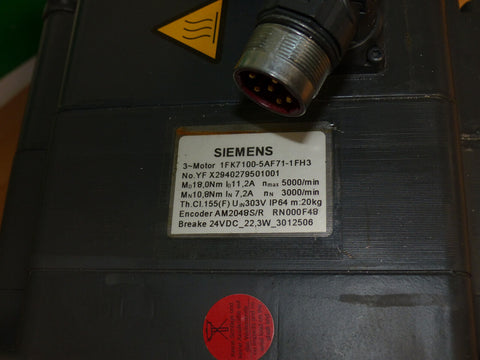 SIEMENS 1FK7100-5AF71-1FH3