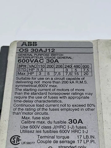 ABB OS 30AJ12