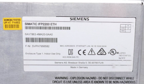 Siemens 6AV78634MA200AA0